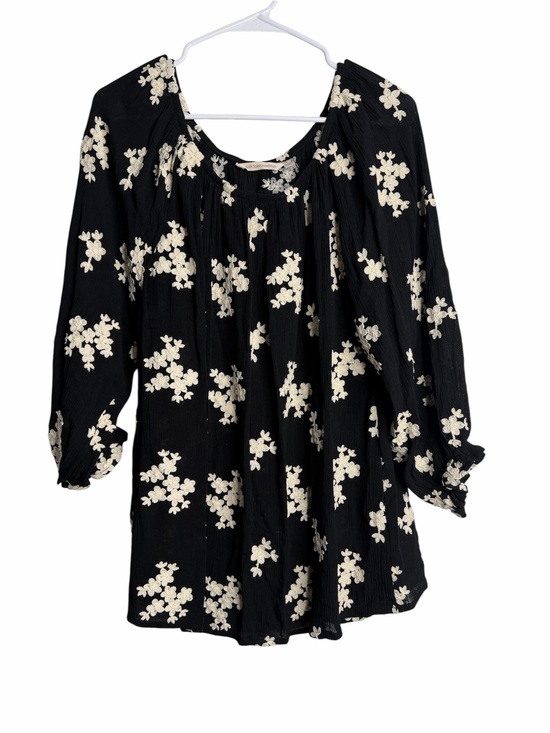 Soft Surroundings Tops - Soft Surroundings Black Floral Blouse – Romantic Country Cottagecore Large